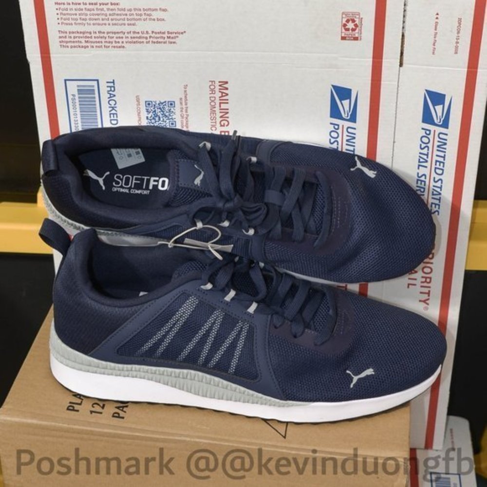 PUMA Men's Pacer Net Cage Sneaker Shoe‎ Navy